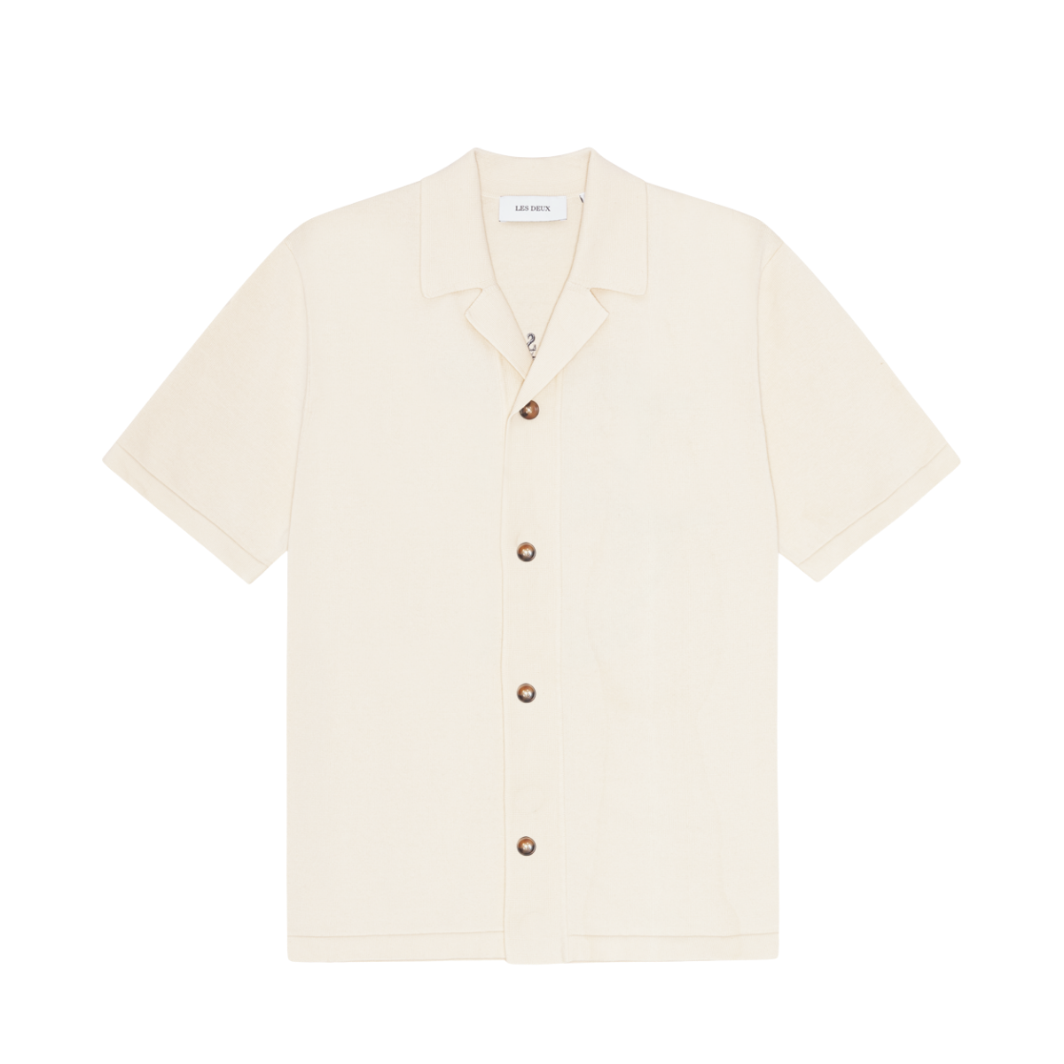 Emmett Globe Knitted SS Shirt - Ivory