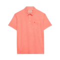 Classic Cotton Linen Polo - Neon Coral