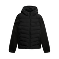Hooded Storm Knit Hybrid Jacket - AZB Black Marl