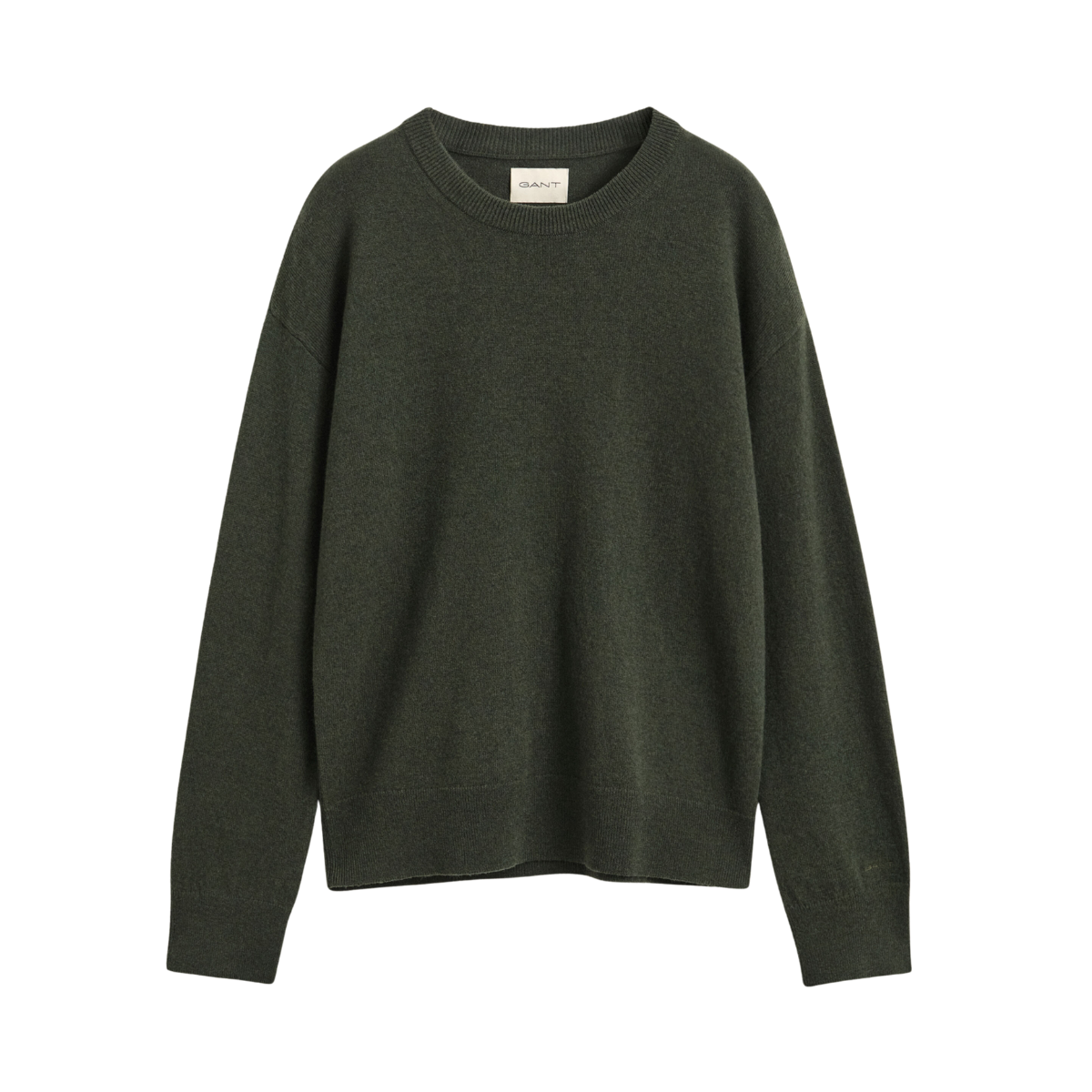 Superfine Lambswool C-Neck - Mossy Green