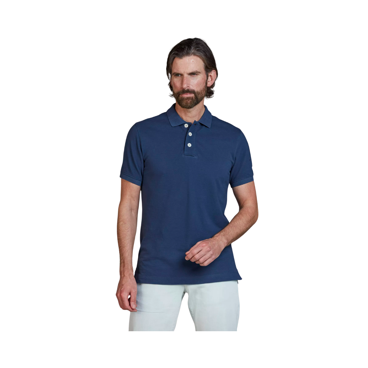 Rough Style Polo - Mid blue
