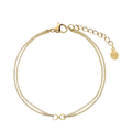 Forever Connected Double Bracelet - Gold