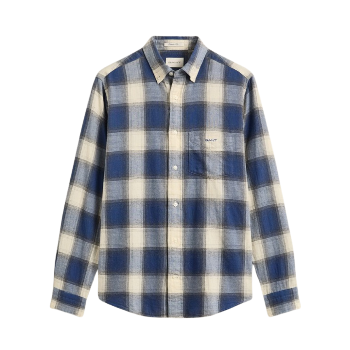 Reg Windblown Flannel Check Shirt - Blue Horizon
