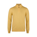 Sweater Knitted Half Zip Merino - Yellow