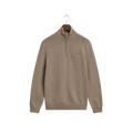 Casual Cotton Halfzip - DK. Sand Melange