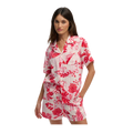 Beach Printed S/S Shirt - Ikat Floral Red