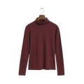 Light Cotton LS Turtleneck - Plum Wine