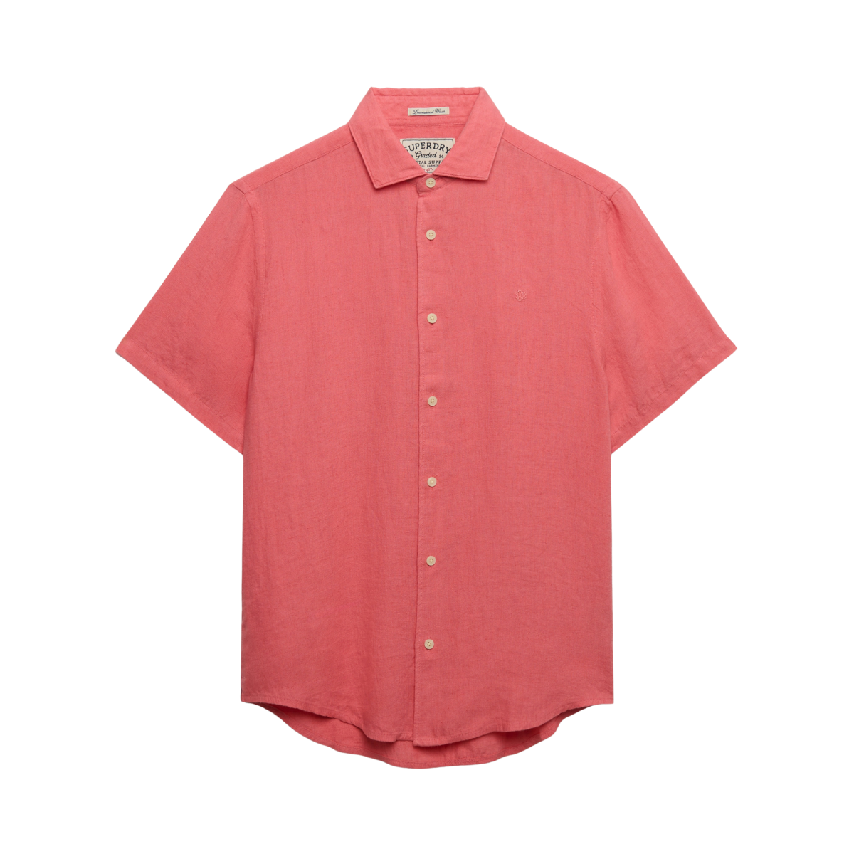 Riviera S/S Linen Shirt - Coral