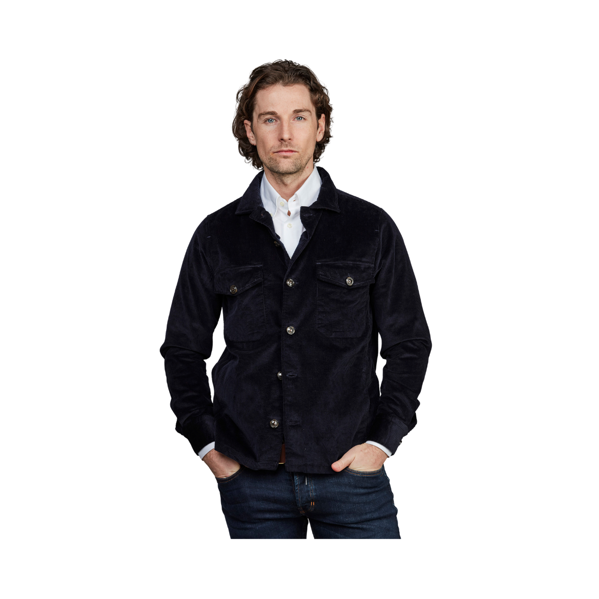 Corduroy Overshirt - Navy