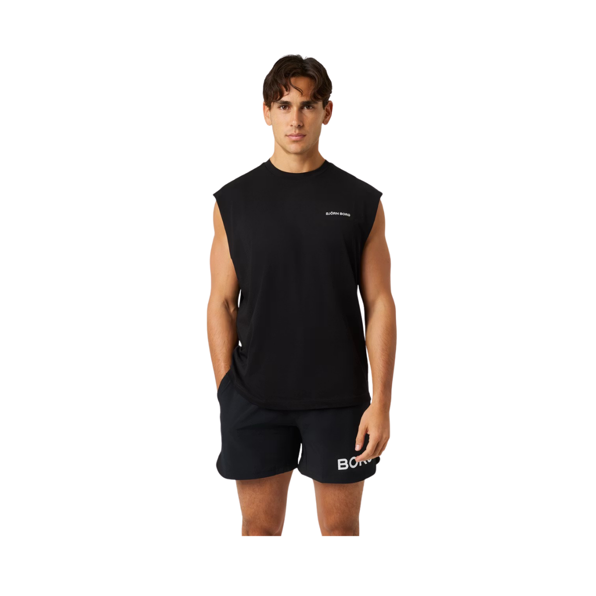 Borg Gym Sleeveless  T-Shirt - Black Beauty