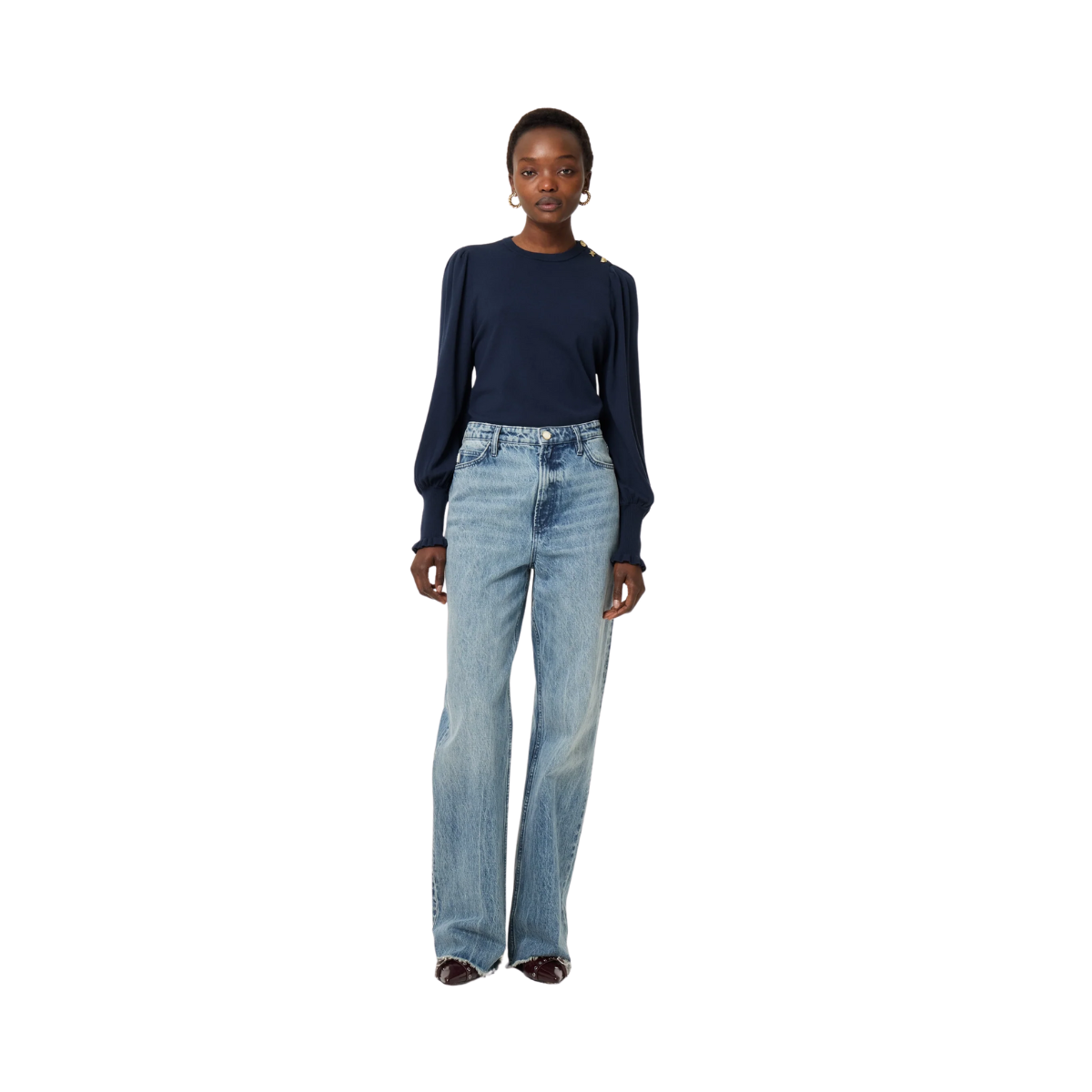 NOOS Molly Balloon Pullover - After Midnight Blue