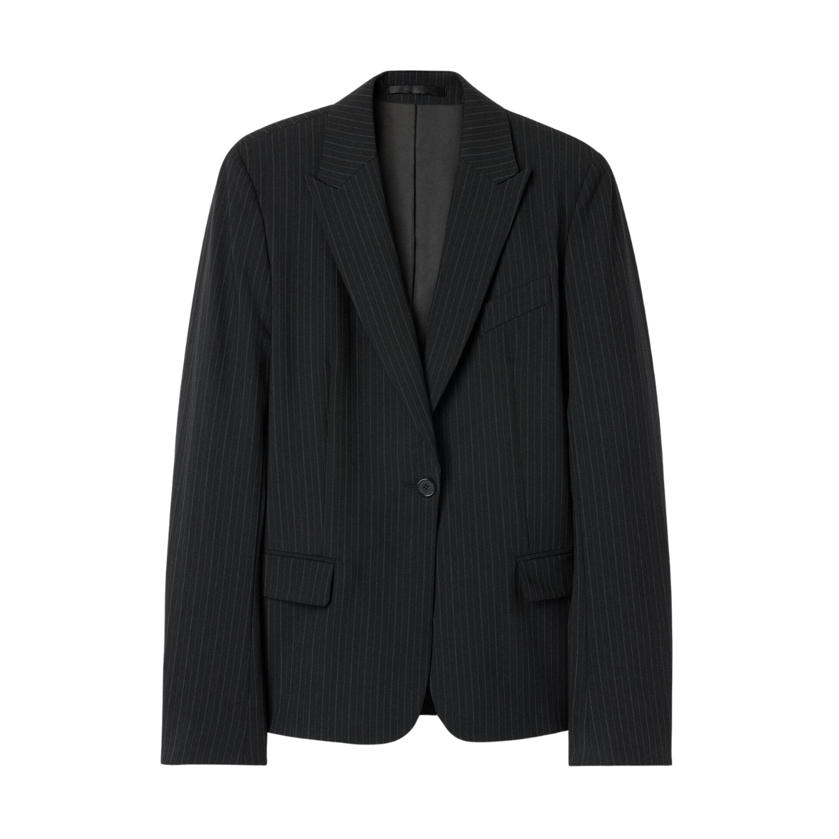 Sasha Pinstripe Blazer - Black