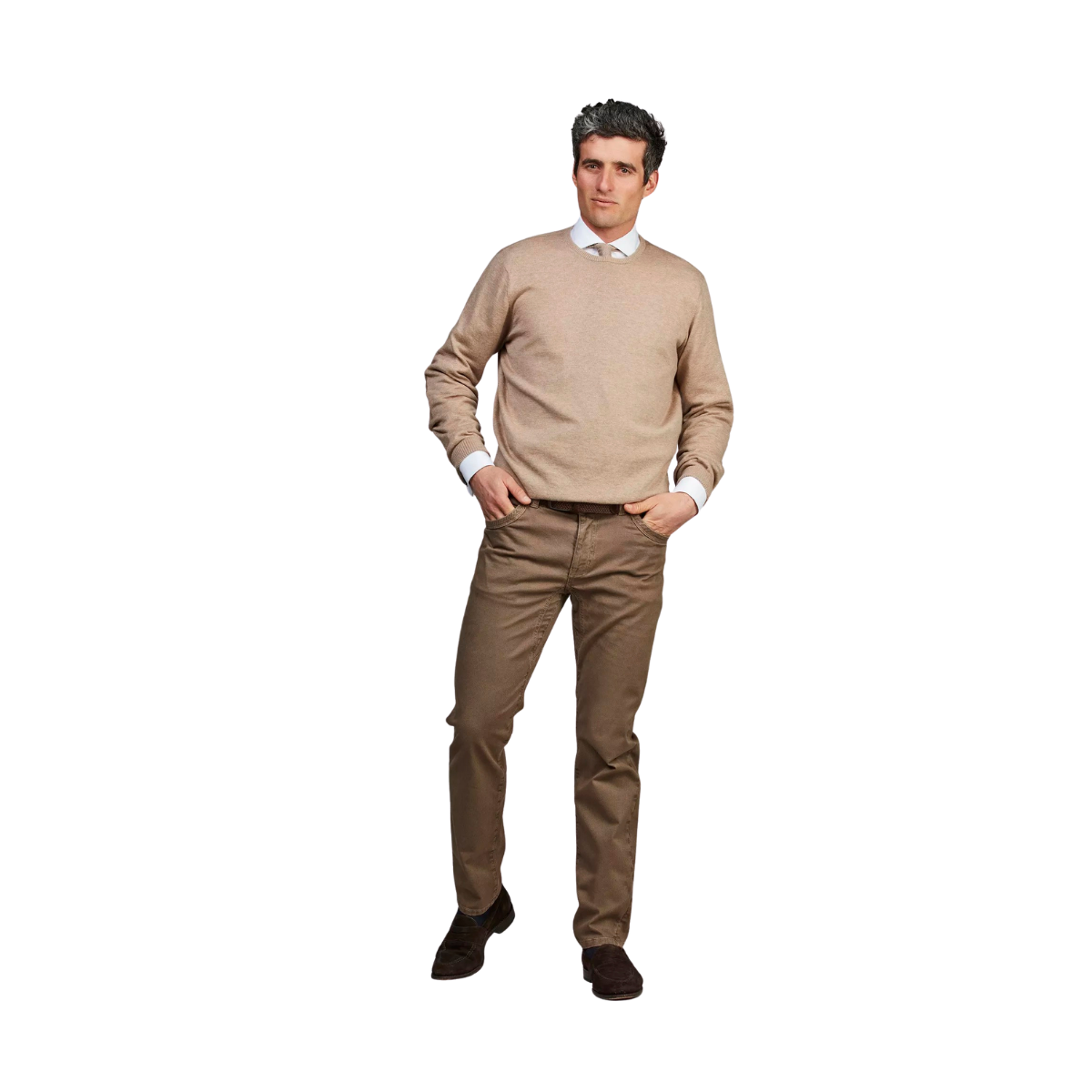 5-Pkt Cut'N Sew Bormio Print - Dark Beige