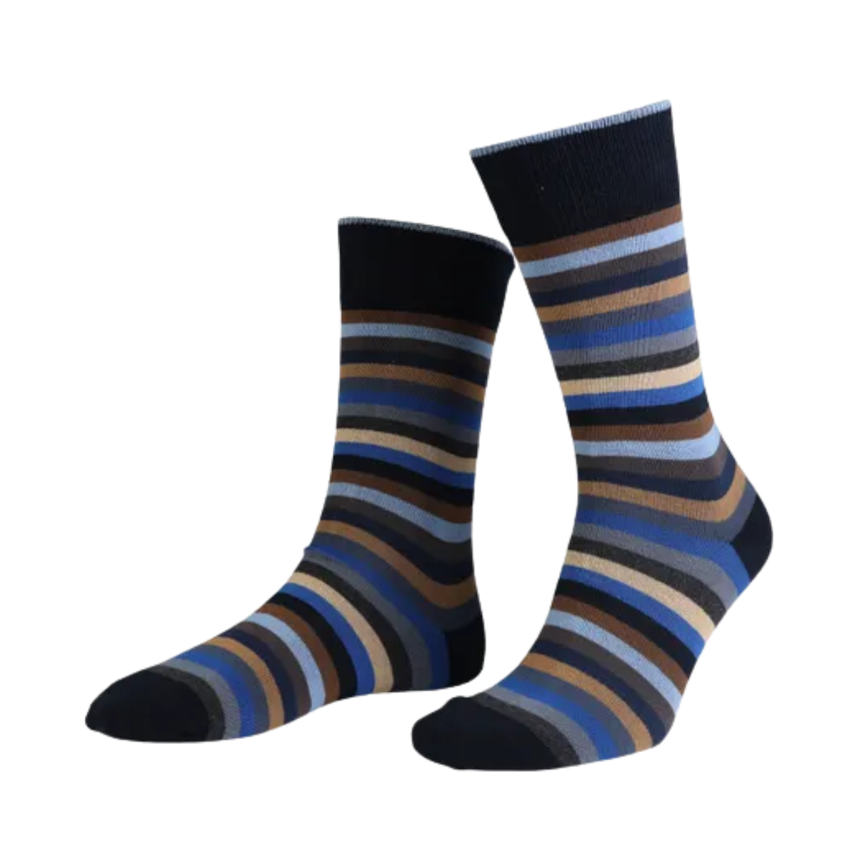 True Block Stripe Ankle Sock - Navy