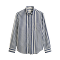 Cotton Voile Stripe Shirt - 432 Rich Navy