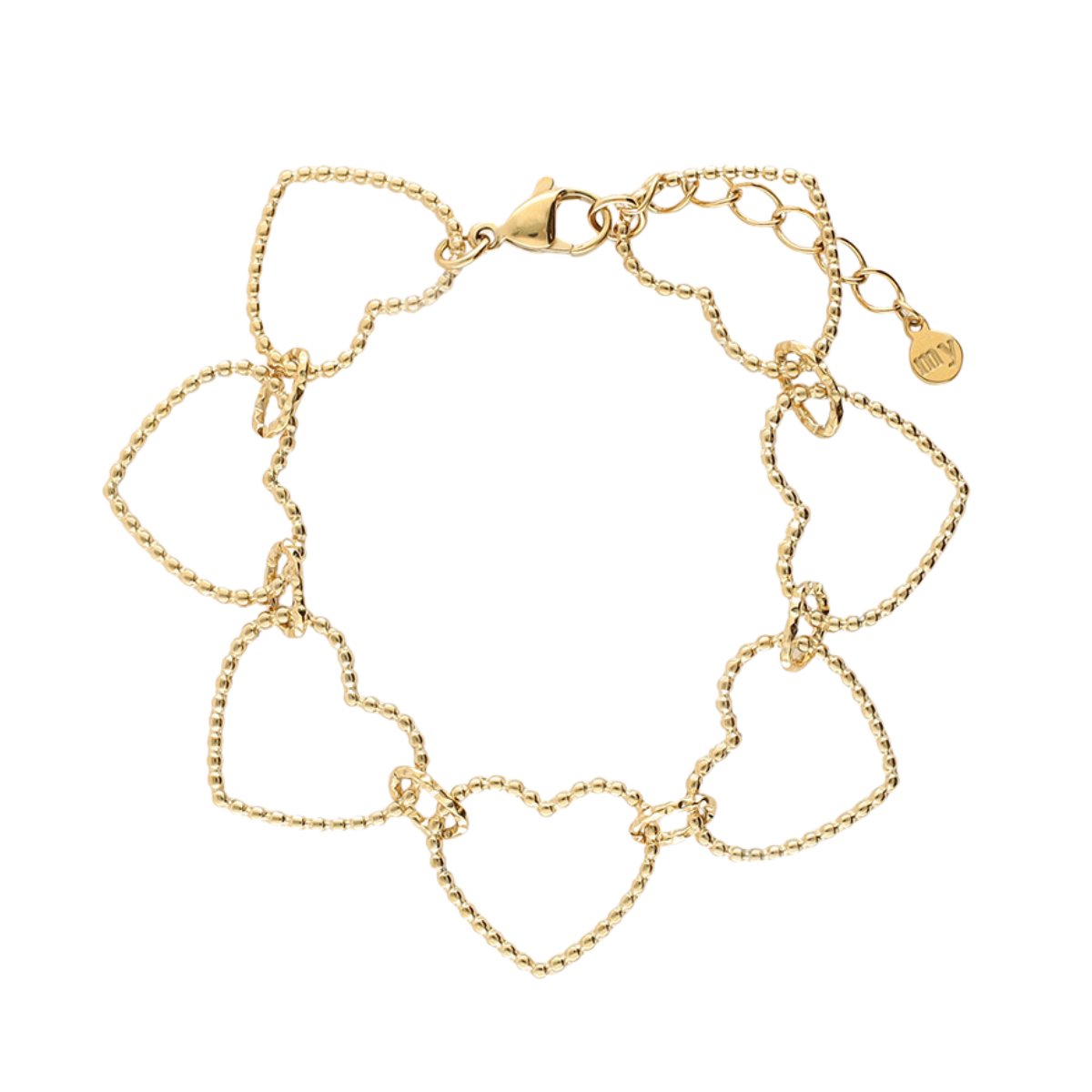 Bracelet chain hearts - Gold