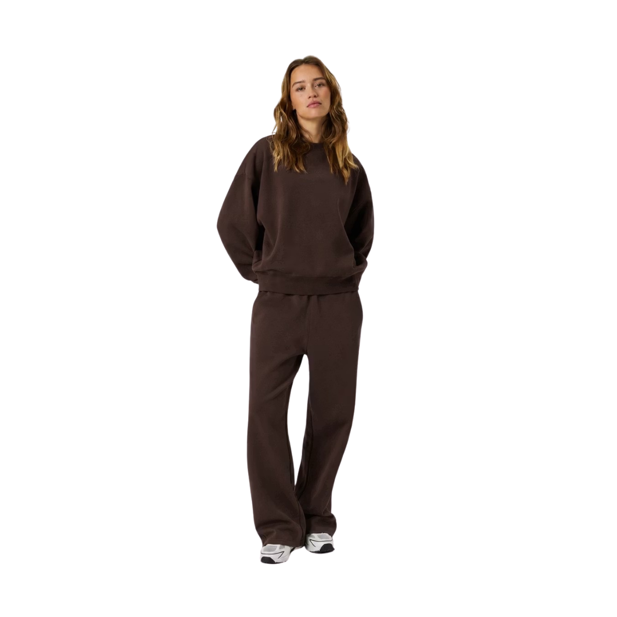 Studio Oversized Straight Sweatpants - Coffee Bean