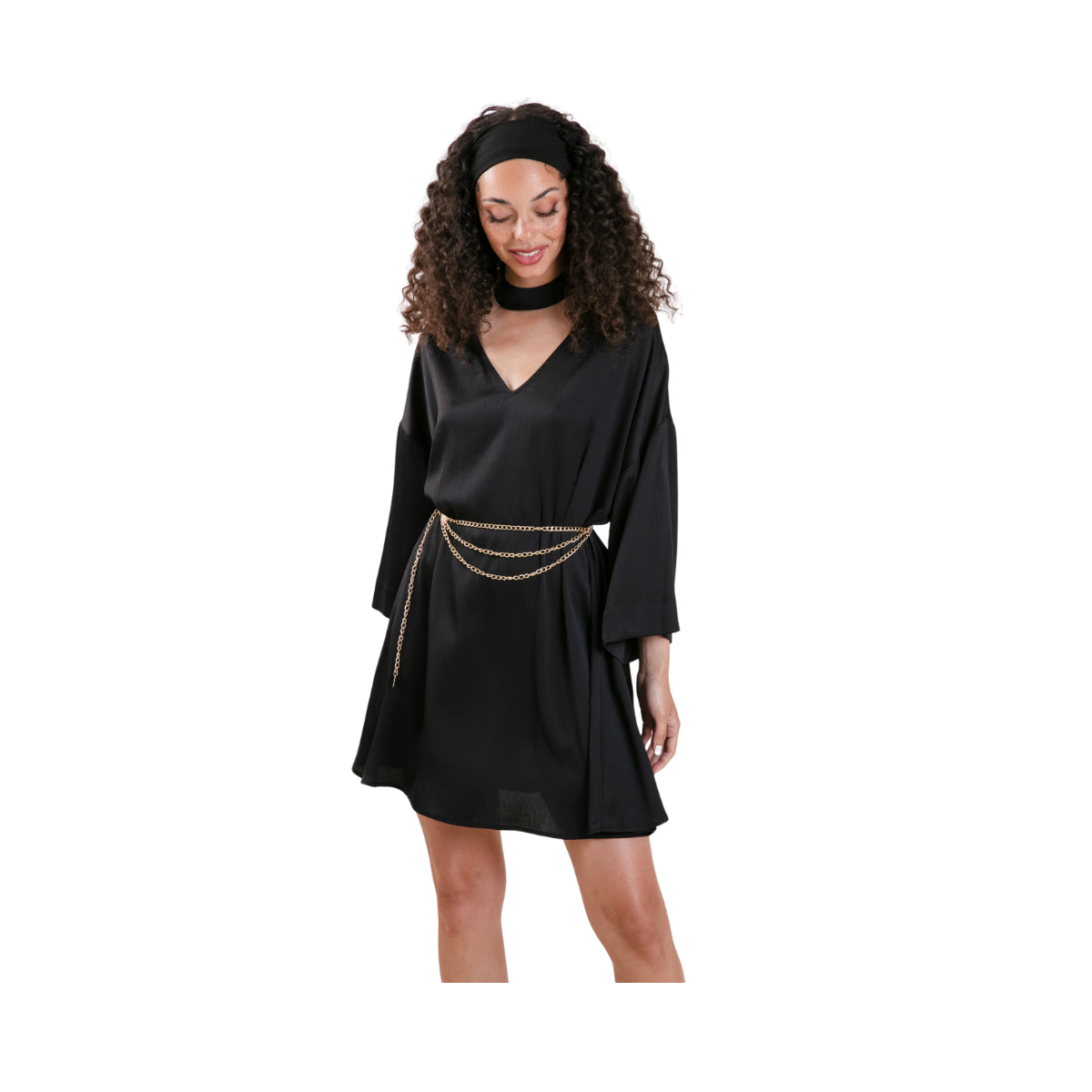 TESS CHOKER DRESS - Black