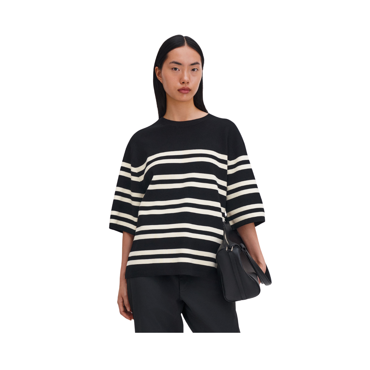 Milano Knit T-shirt - Black/White