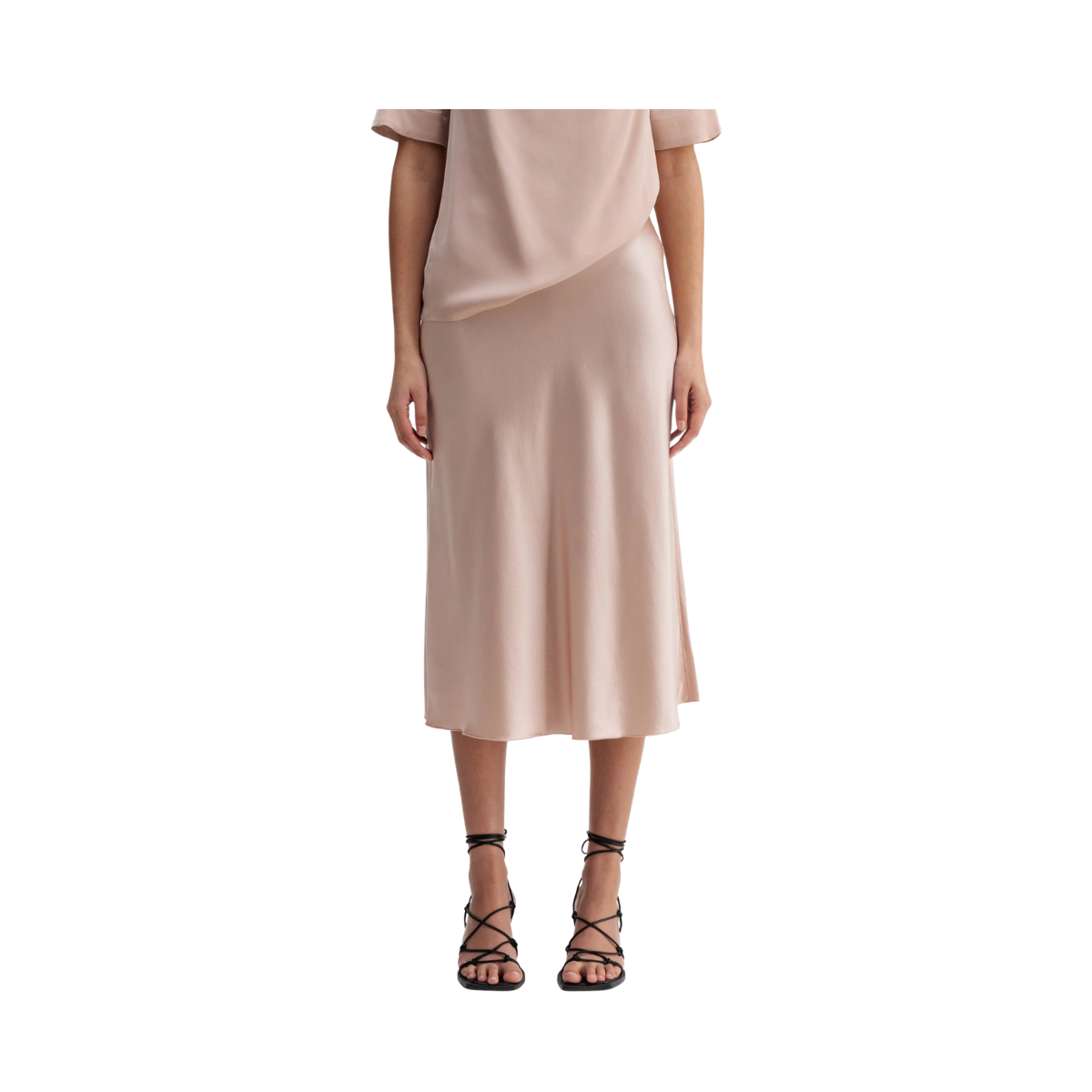 Hana Satin Skirt - 23 Dusty Pink