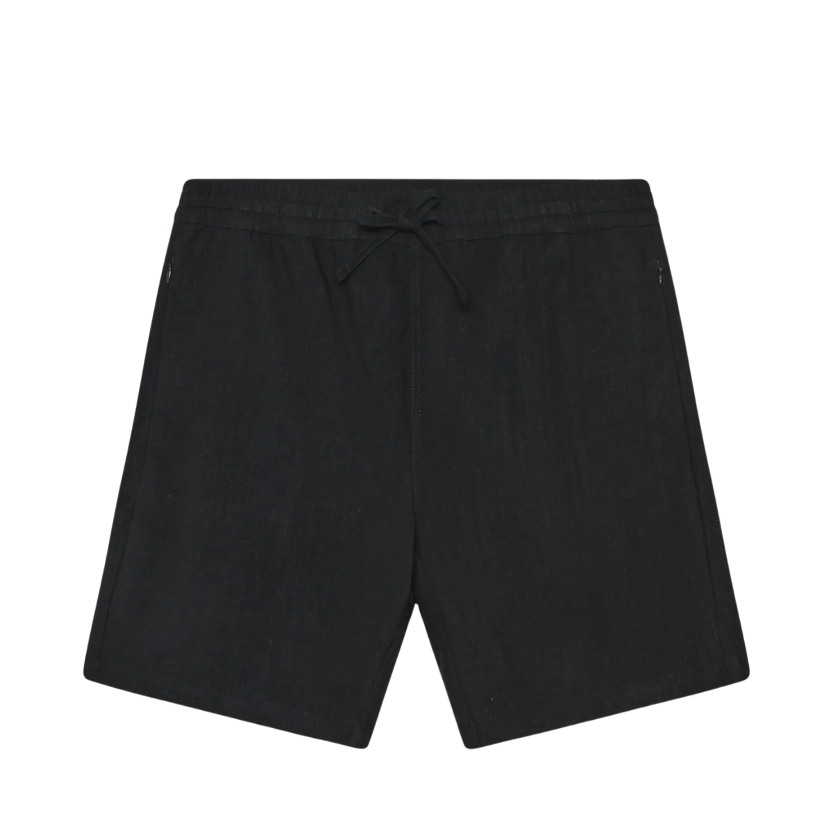 Fig Linen-Mix Shorts - Black Jet