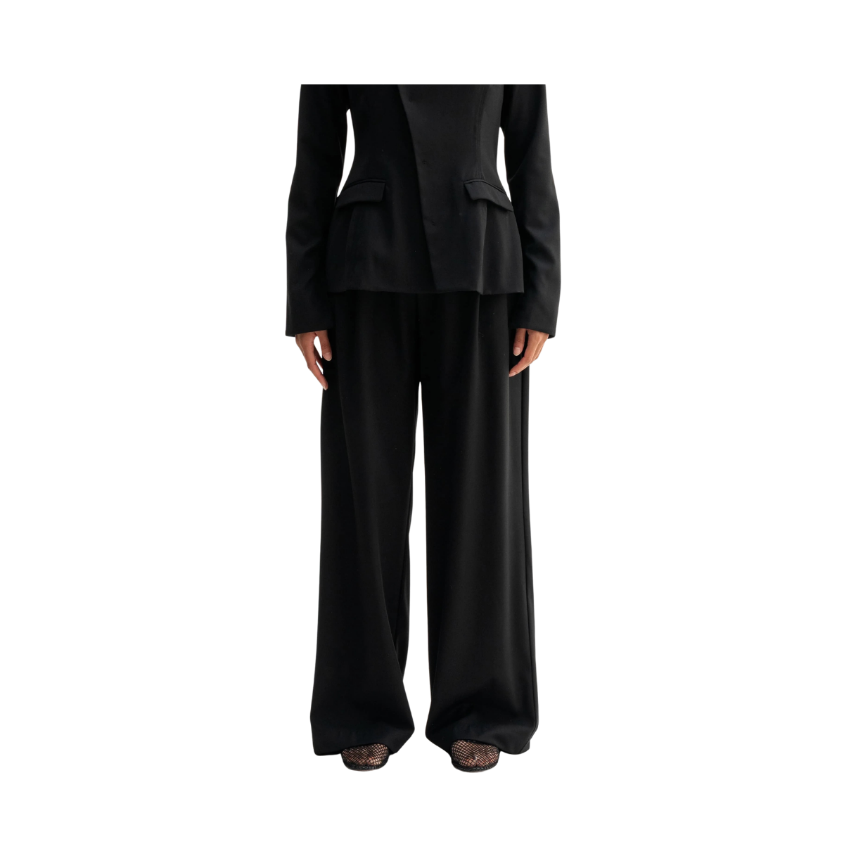 Mel Heavy Wool Trousers - Black