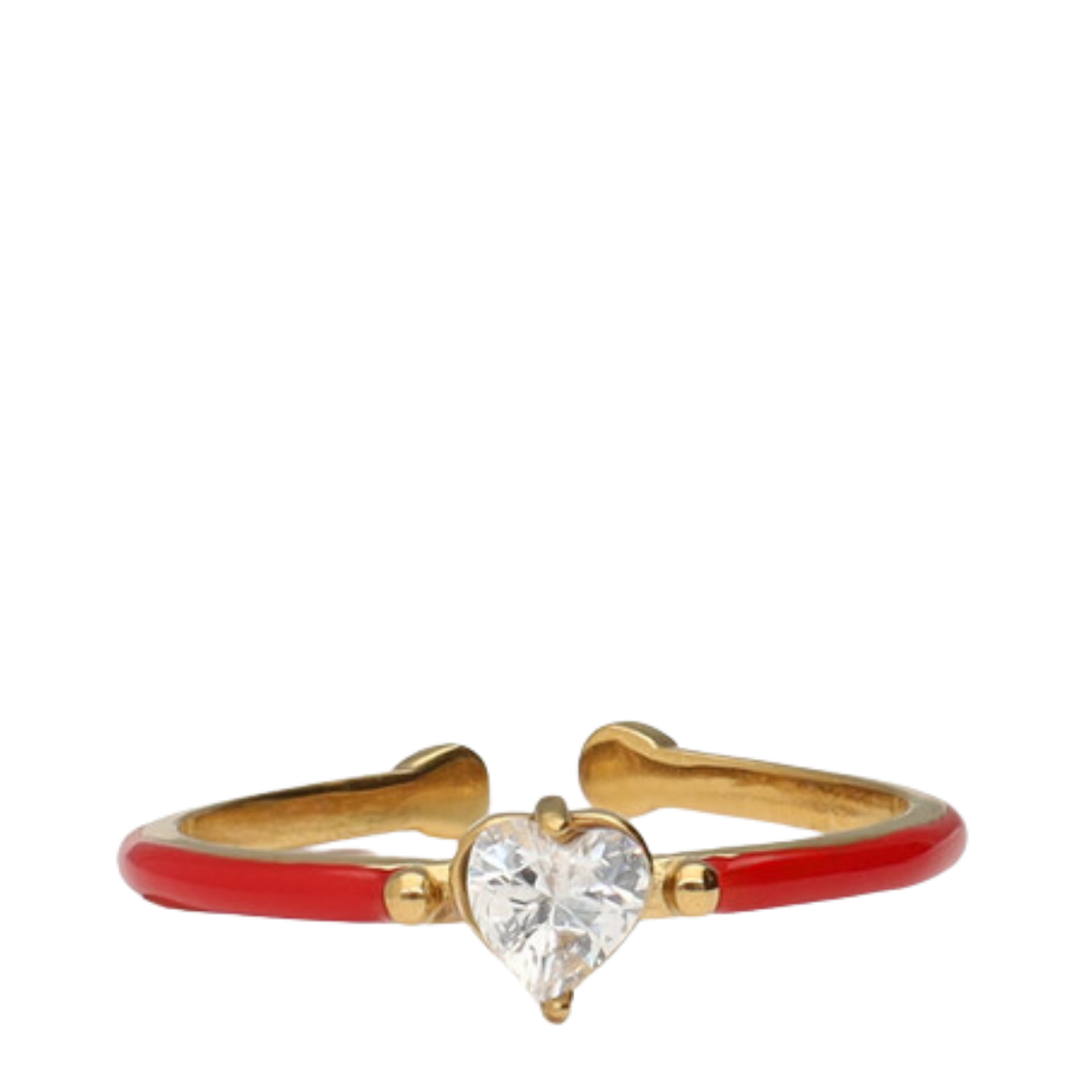Ring Fine Red Strass - Gold