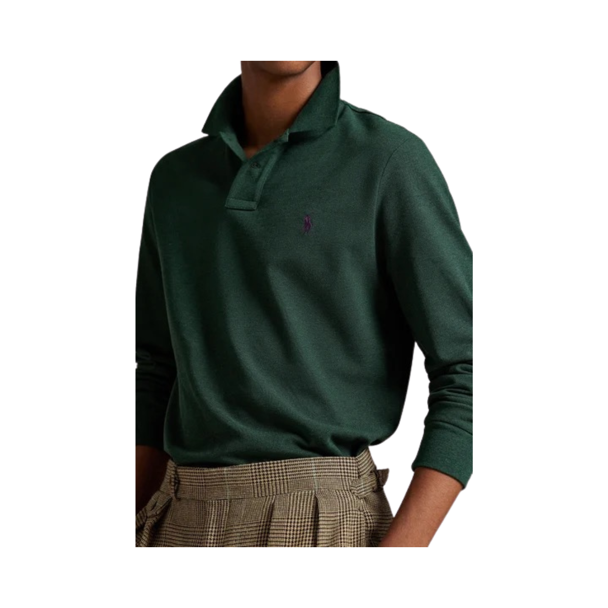 Custom Slim Fit Mesh Polo Shirt - 468 Scotch Pine