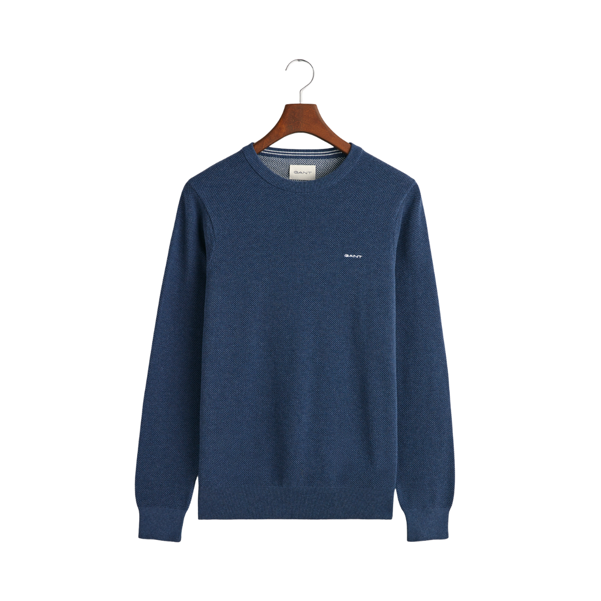 Cotton Pique C-Neck - Marine