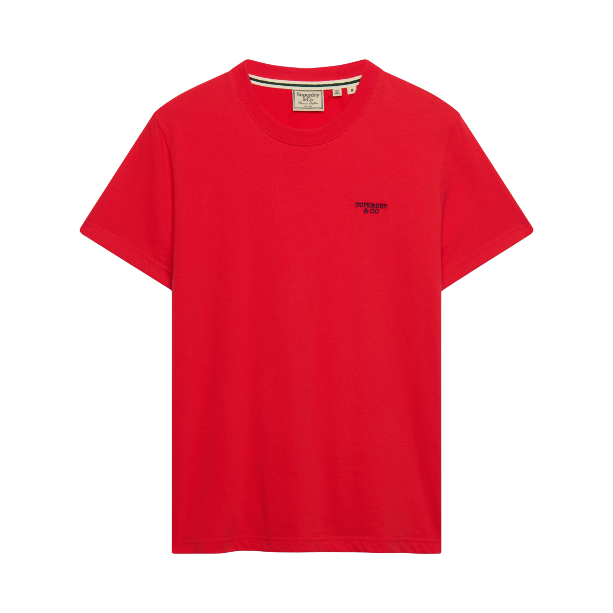Essential Stacked Logo Emb Tee - Lollipop Red/Navy