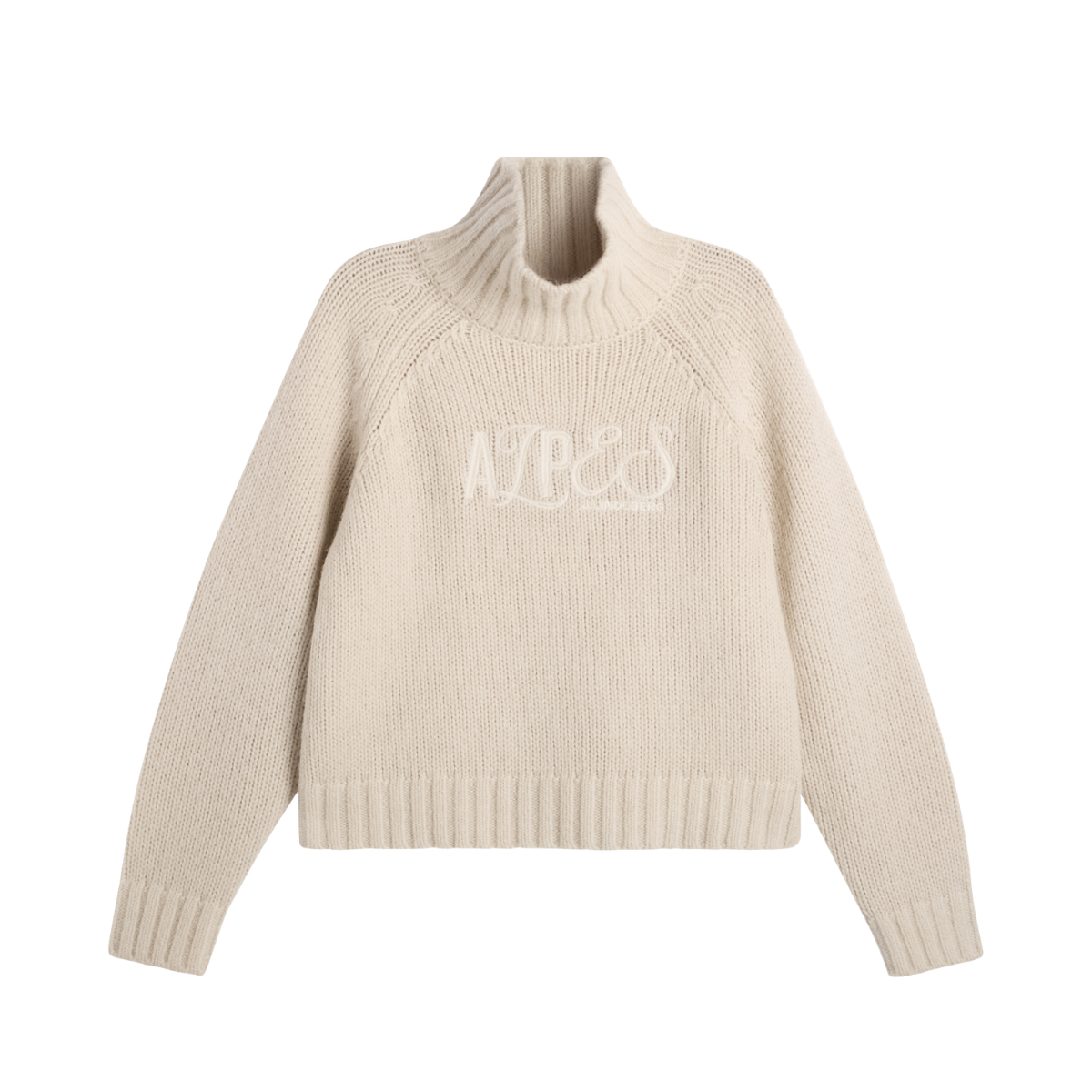 April Chunky Knit Turtleneck - Moonbeam