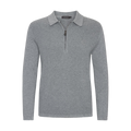Cotton Half Zip - Light Grey