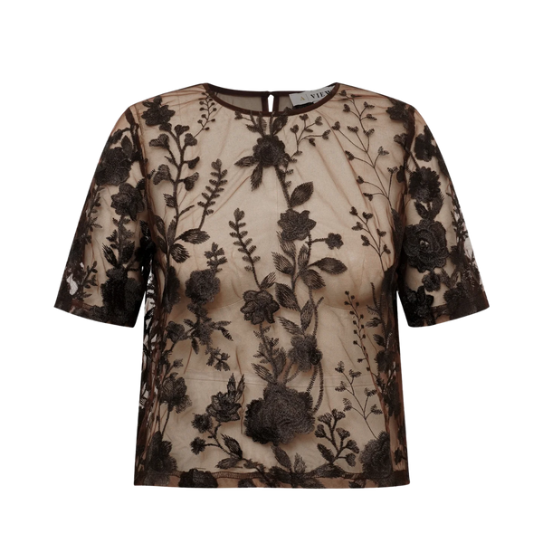 Fuschia Blouse - Dark Brown