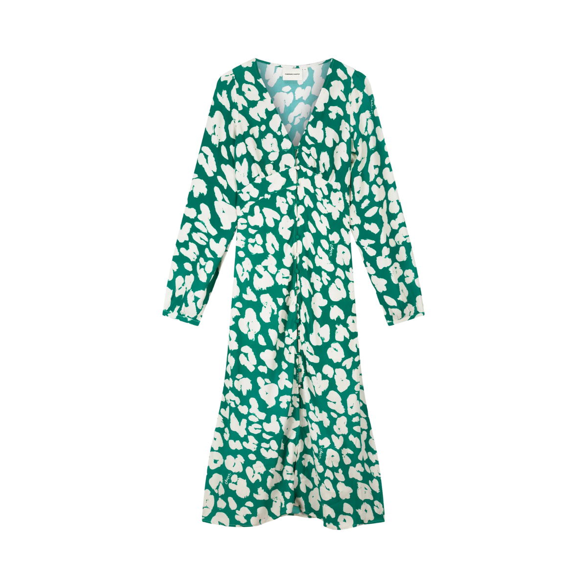 Ana Dress - Evergreen/Cosy White
