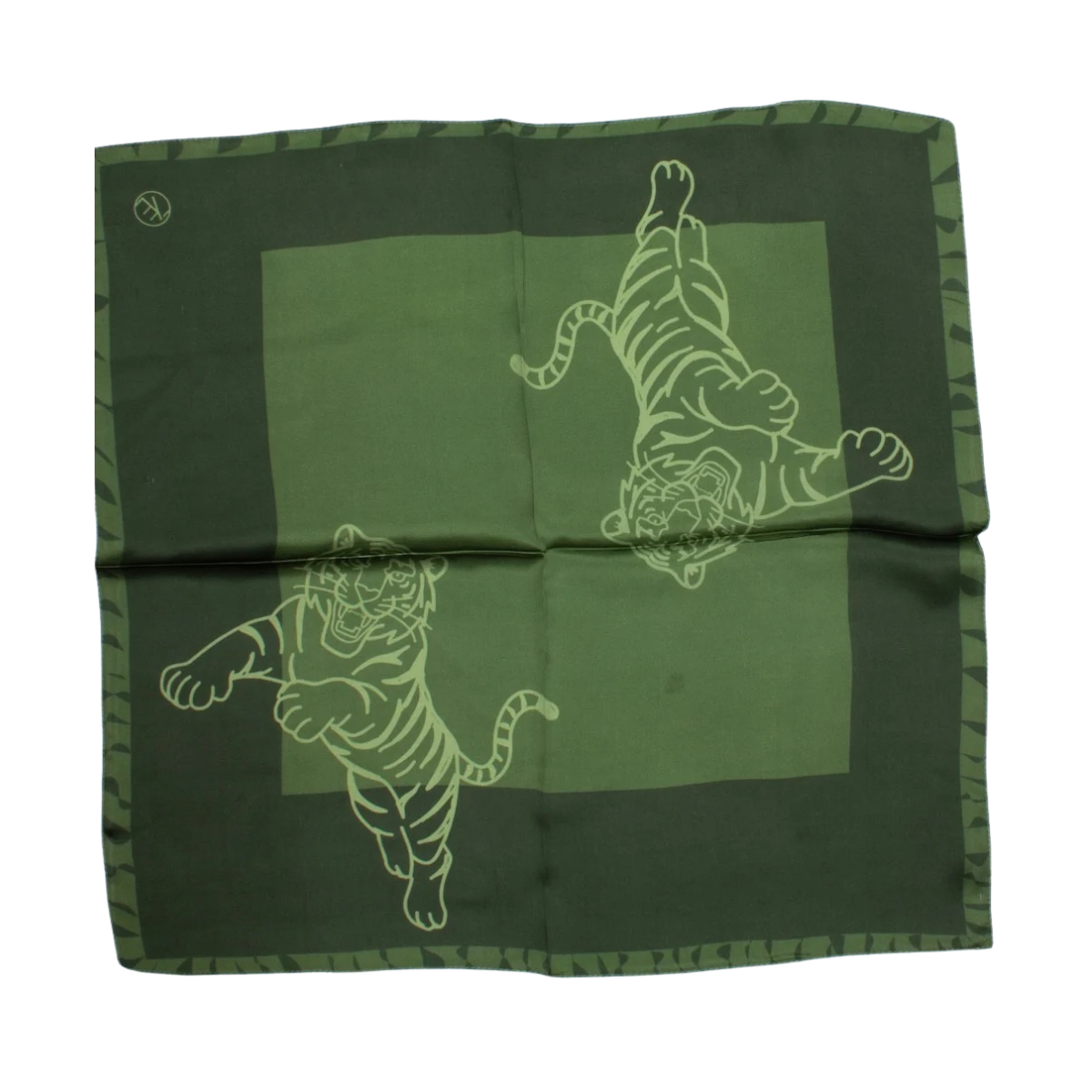 Tiger Silk Scarf - Green
