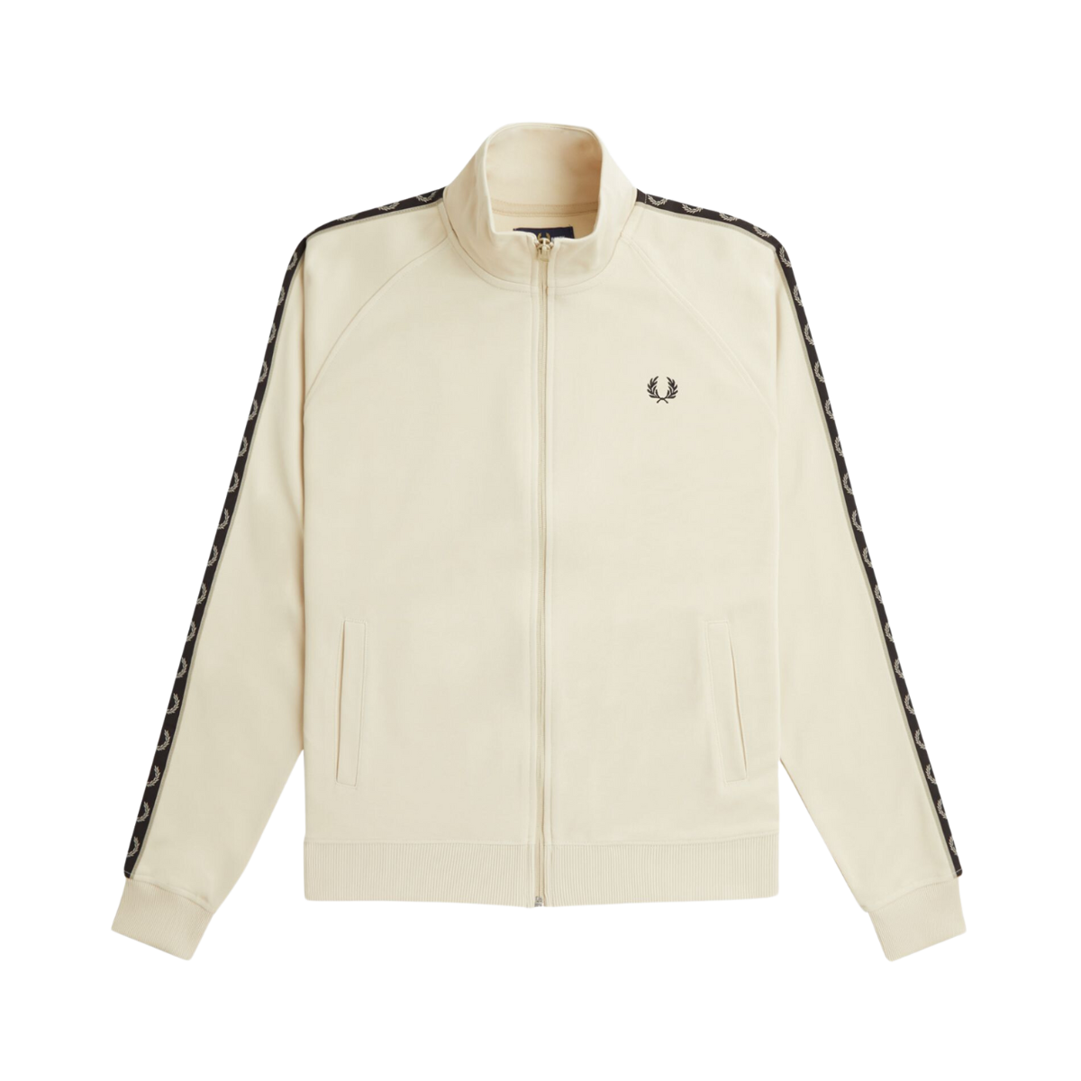 Contrast Tape Track Jacket - White