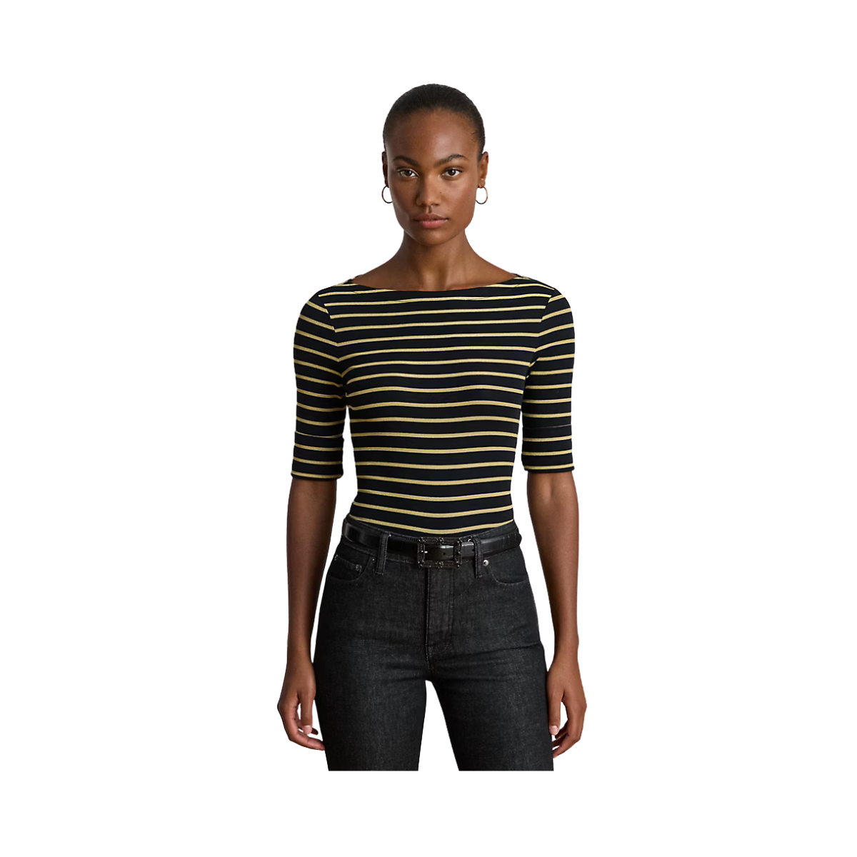 Judy T-Shirt - Black/Gold Metallic