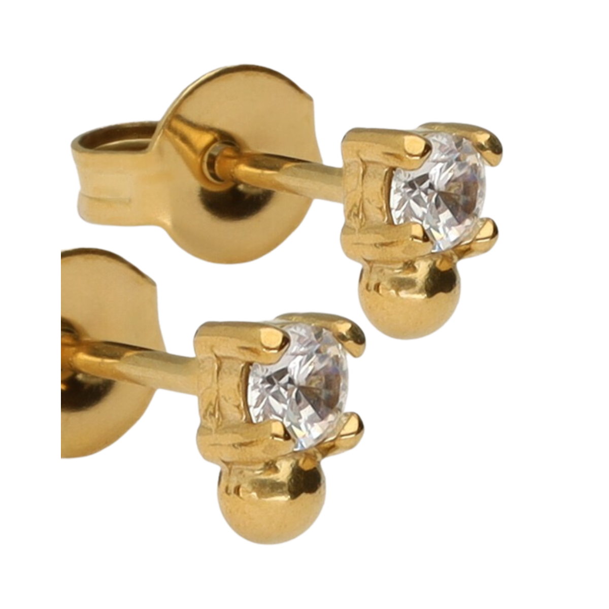 Earstud strass dot - 1200 Gold