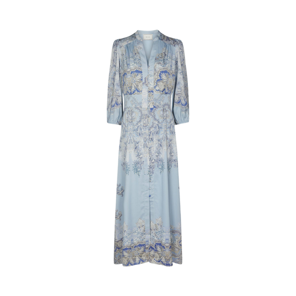 Stellar Artist Paisley Dress - Light Blue