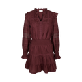 Aran S voile Dress - Burgundy