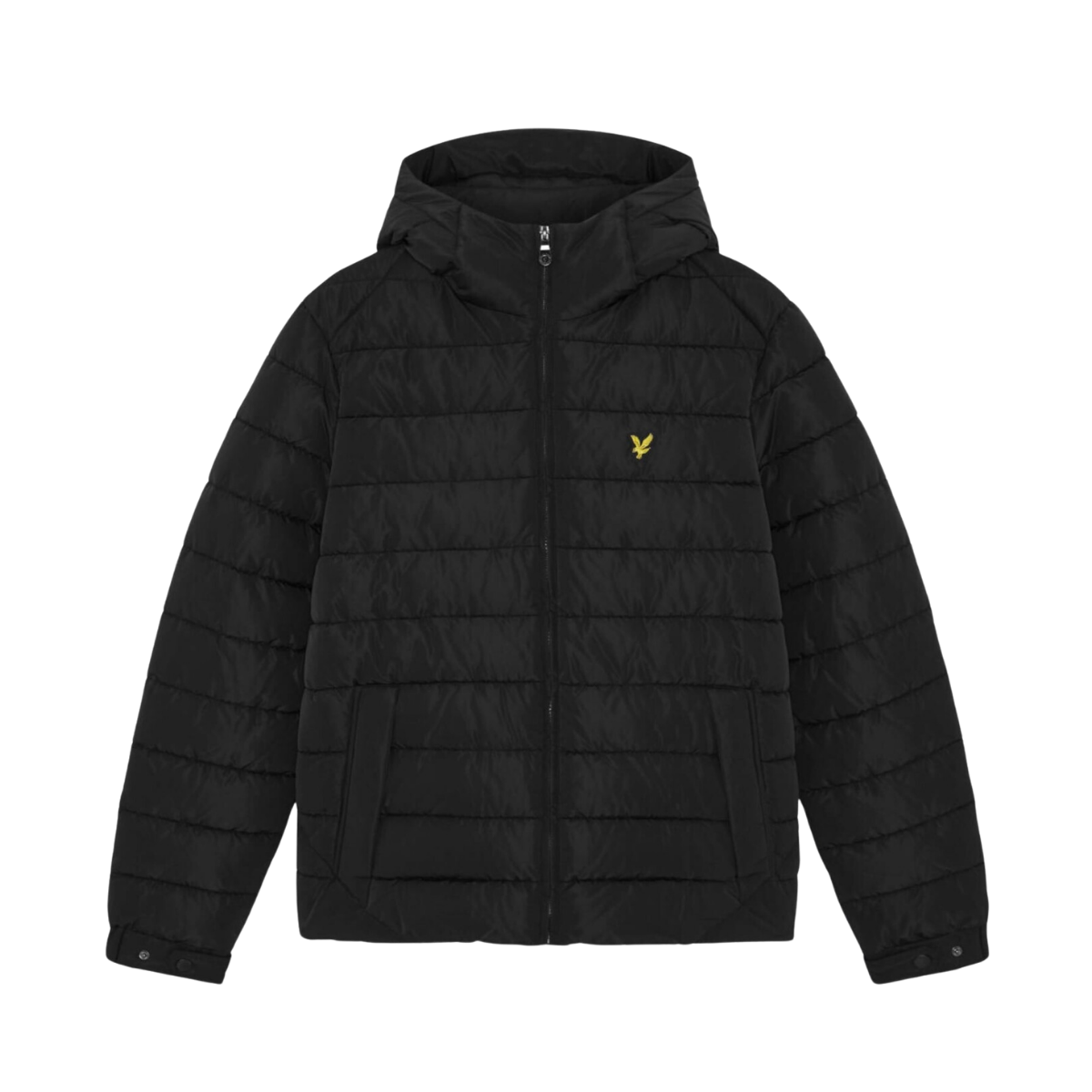 Hooded Quilted Jacket - Jet Black