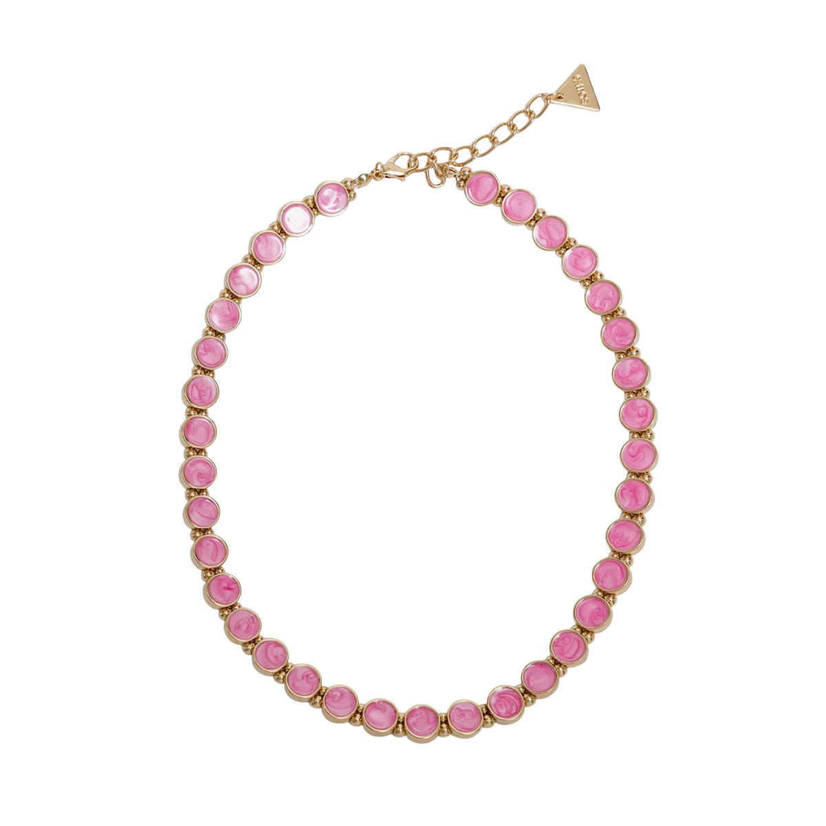 Ava Petite Pearl Necklace - Gold W Pearl Strong Pink