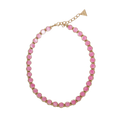 Ava Petite Pearl Necklace - Gold W Pearl Strong Pink