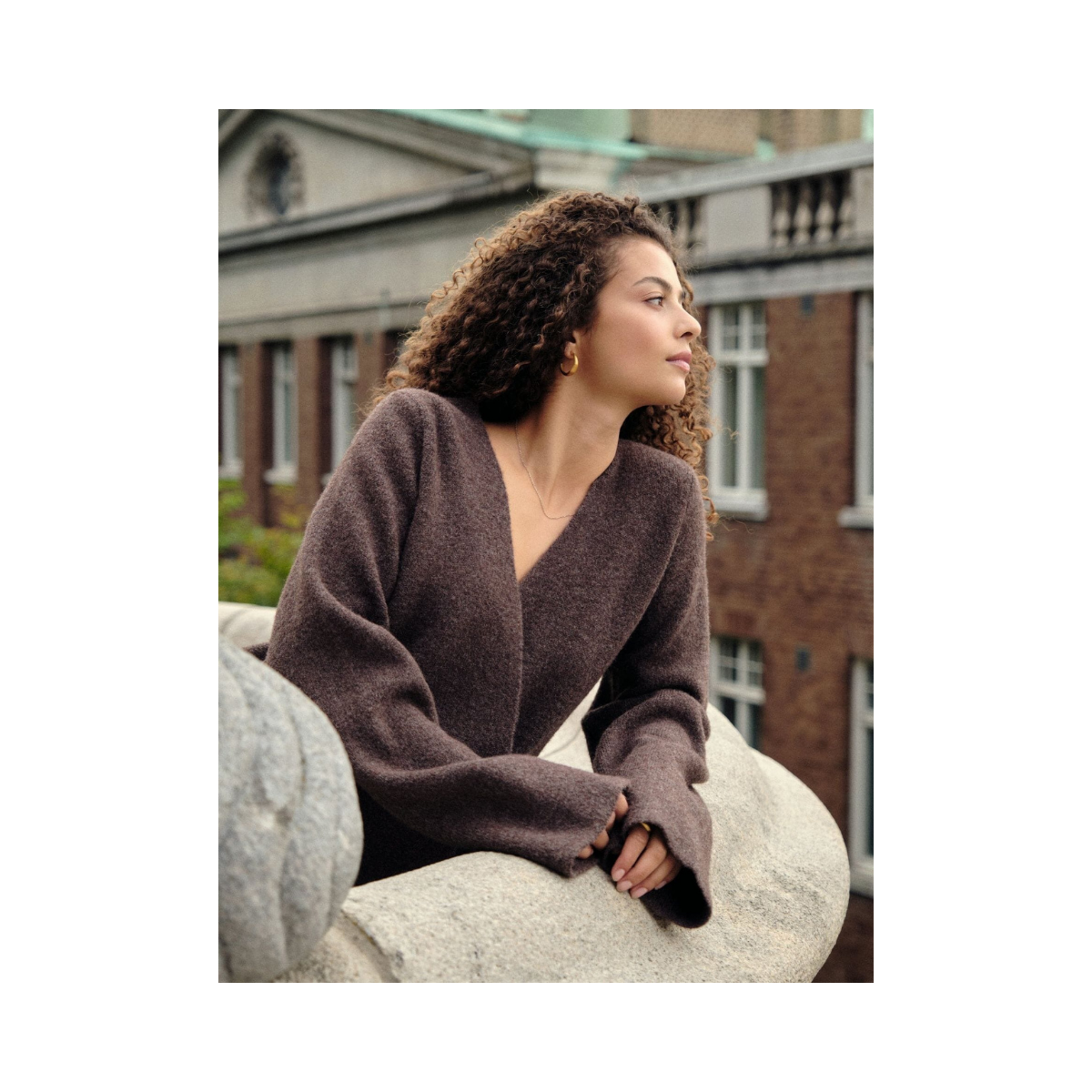 Marie Louise Knit Cardigan - Brown