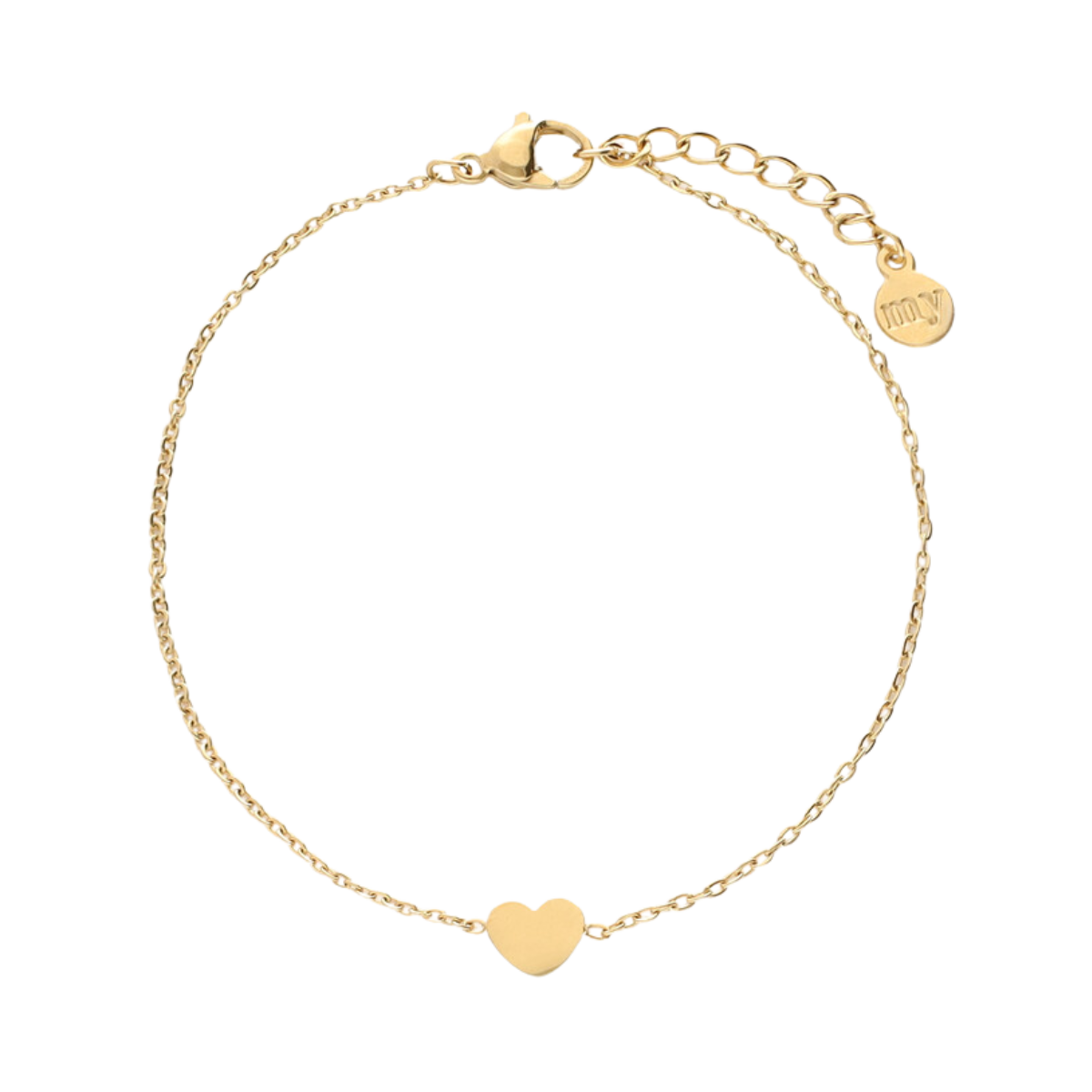 Bracelet With Heart - Gold