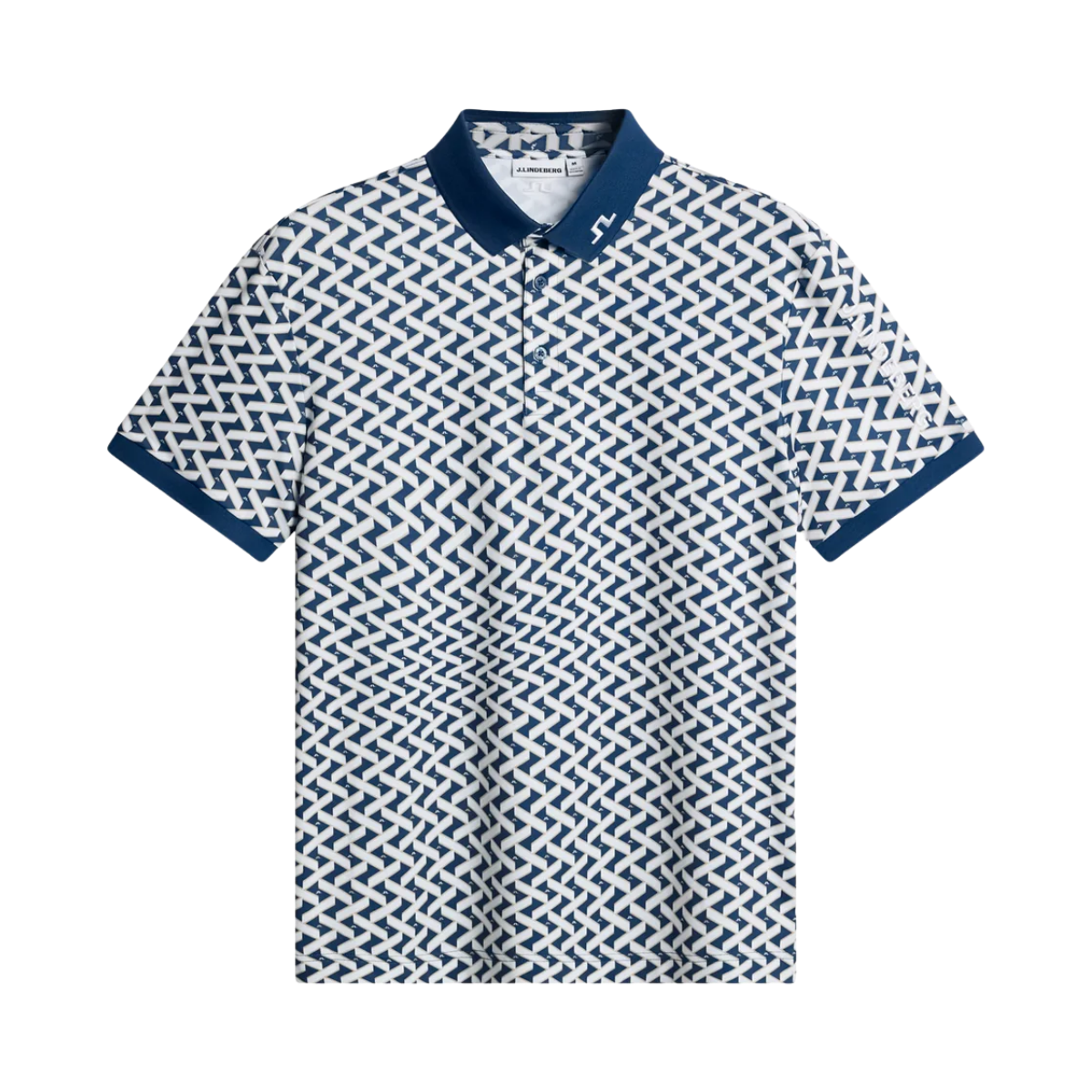 Tour Tech Print Polo - Ladder Estate White S