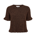 Landy Knit Blouse - Dark Brown