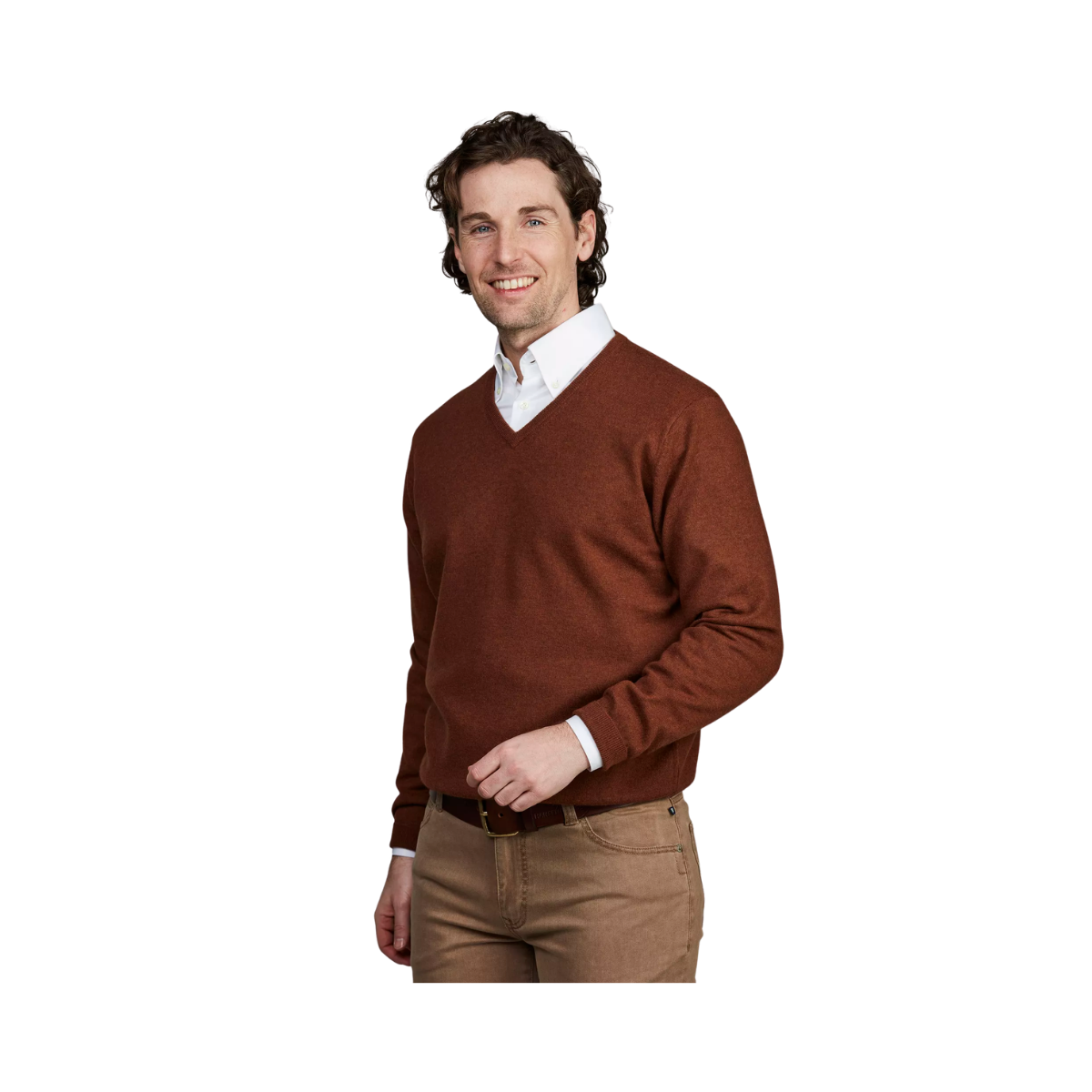 Geelong Knitted Sweater - Brown