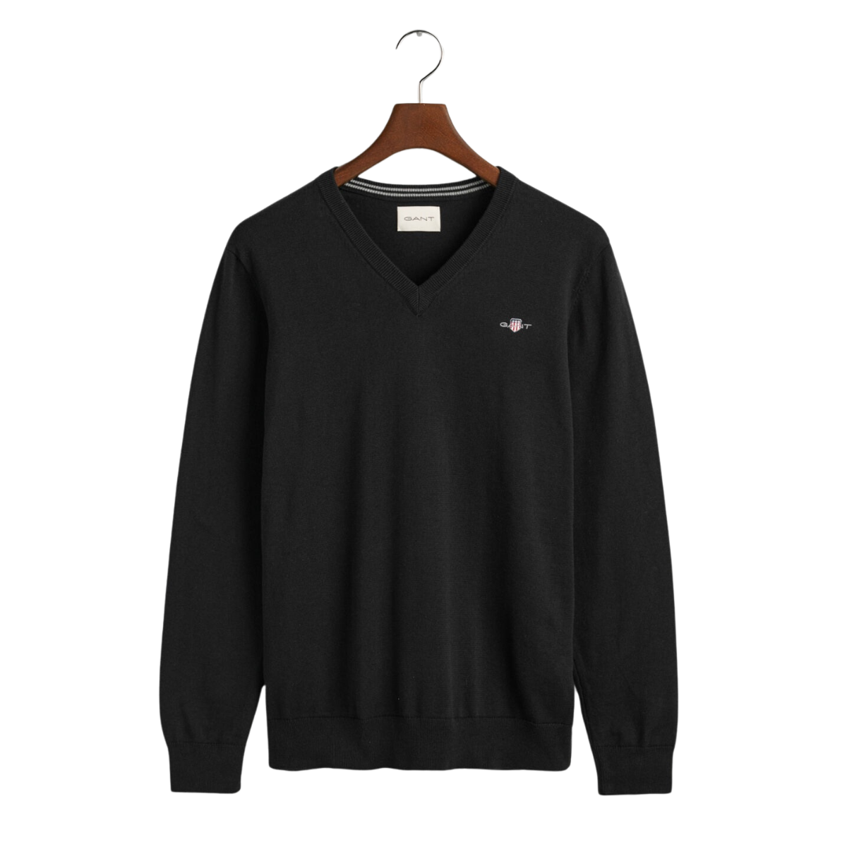 Classic Cotton V-Neck - Black