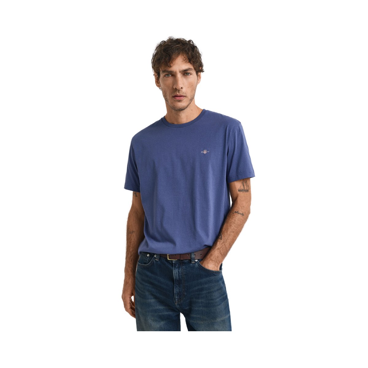 Shield SS T-Shirt - Dusty Navy